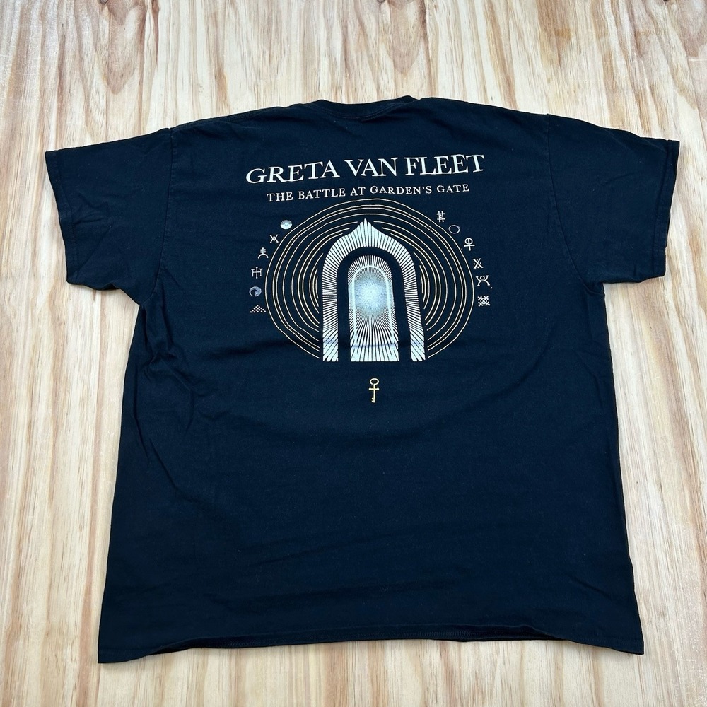 Greta Van Fleet Men's XL Black Battle At Garden's Gate Graphic Band T Shirt